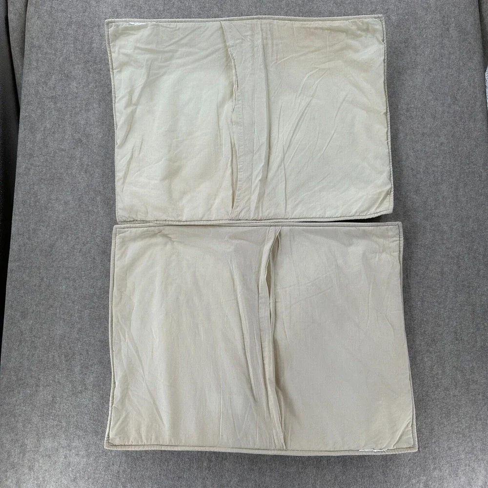 Set 2 Pottery‎ Barn Pillow Shams Cotton Cottage Shabby 25